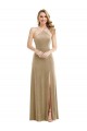 Affordable Stretch Velvet Champagne A-Line Halter Neck Long Maxi Evening Dress UK