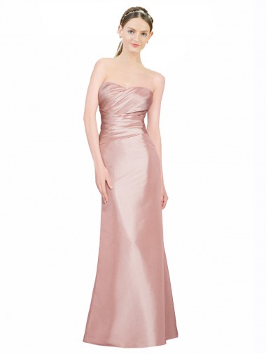 Affordable Stretch Satin A-Line Sweetheart Long Evening Dress UK