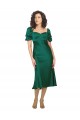 Affordable Silky Satin Hunter A-Line Sweetheart Midi Length Evening Dress UK