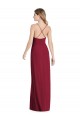 Affordable Soft Chiffon Burgundy A-Line Spaghetti Straps Long Maxi Wedding Party Dress UK