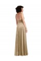 Affordable Stretch Velvet Champagne A-Line Square Neck Long Maxi Evening Dress UK