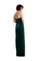 Affordable Stretch Velvet Dark Green Sheath Strapless Long Sexy Evening Dress UK