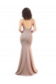 Affordable Stretch Crepe Dusty Pink Mermaid V-Neck Long Sexy Evening Dress UK