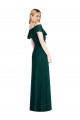 Affordable Soft Chiffon Ever Green Trumpet Spaghetti Straps Long Maxi Evening Dress UK