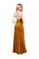 Affordable Stretch Velvet Gold A-Line Halter Neck Long Evening Dress UK