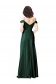 Affordable Stretch Satin Hunter A-Line Off the Shoulder Long Evening Dress UK