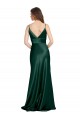 Affordable Stretch Satin Hunter Sheath Spaghetti Straps Long Evening Dress UK