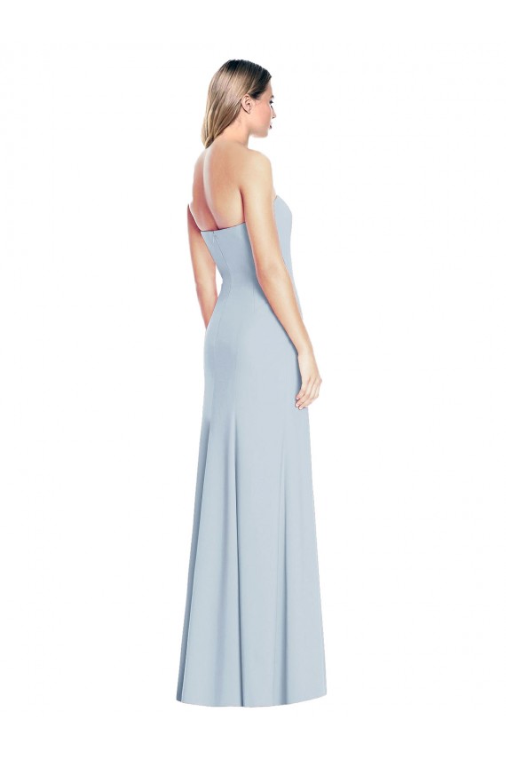 Affordable Stretch Crepe Light Sky Blue Trumpet Sweetheart Long Evening Dress UK