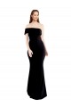 Affordable Stretch Crepe Black Mermaid One Shoulder Long Evening Dress UK