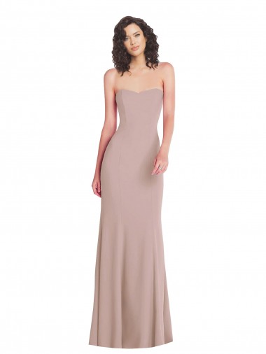 Affordable Stretch Crepe Dusty Pink Mermaid Sweetheart Long Evening Dresses UK