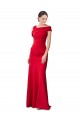 Affordable Stretch Crepe Red Mermaid Long Bridal Party Dress UK