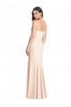 Affordable Stretch Crepe Nude Trumpet Spaghetti Straps Long Semi Formal Evening Dress UK