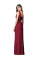 Affordable Soft Chiffon Royal Blue A-Line V-Neck Long Maxi Evening Dress UK