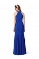 Affordable Stretch Crepe Royal Blue Mermaid V-Neck Long Evening Dress UK