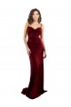 Affordable Silky Satin Burgundy Sheath Cowl Neck Long Evening Dress UK