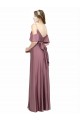 Affordable Silky Satin Sheath Off the Shoulder Long Evening Dress UK