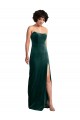 Affordable Stretch Velvet Dark Green Sheath Strapless Long Sexy Evening Dress UK