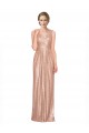 Affordable Sequin Rose Gold Sheath V-Neck Long Sleeveless Evening Dress UK