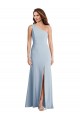 Affordable Stretch Crepe Light Sky Blue Trumpet One Shoulder Long Evening Dress UK