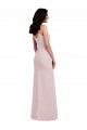 Affordable Stretch Crepe Trumpet Spaghetti Straps Long Evening Dress UK