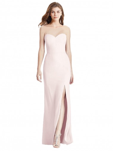 Affordable Stretch Crepe Pink Trumpet Sweetheart Long Semi Formal Evening Dress UK