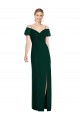 Affordable Soft Chiffon Ever Green Trumpet Spaghetti Straps Long Maxi Evening Dress UK