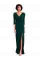 Affordable Spandex Dark Green Trumpet V-Neck Long Maxi Evening Dress UK