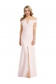 Affordable Stretch Crepe Pink Trumpet Off the Shoulder Long Sexy Evening Dress UK