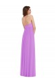 Affordable Soft Chiffon Violet A-Line Sweetheart Long Maxi Evening Dress UK