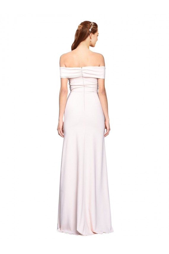 Affordable Stretch Crepe White Mermaid Off the Shoulder Long Evening Dress UK