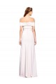 Affordable Stretch Crepe White Mermaid Off the Shoulder Long Evening Dress UK